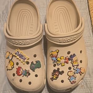 CROCS Cream Cartoon Character Clogs